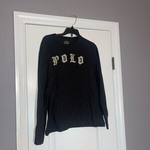 Polo by Ralph Lauren Black Long Sleeve Tee L 14/16